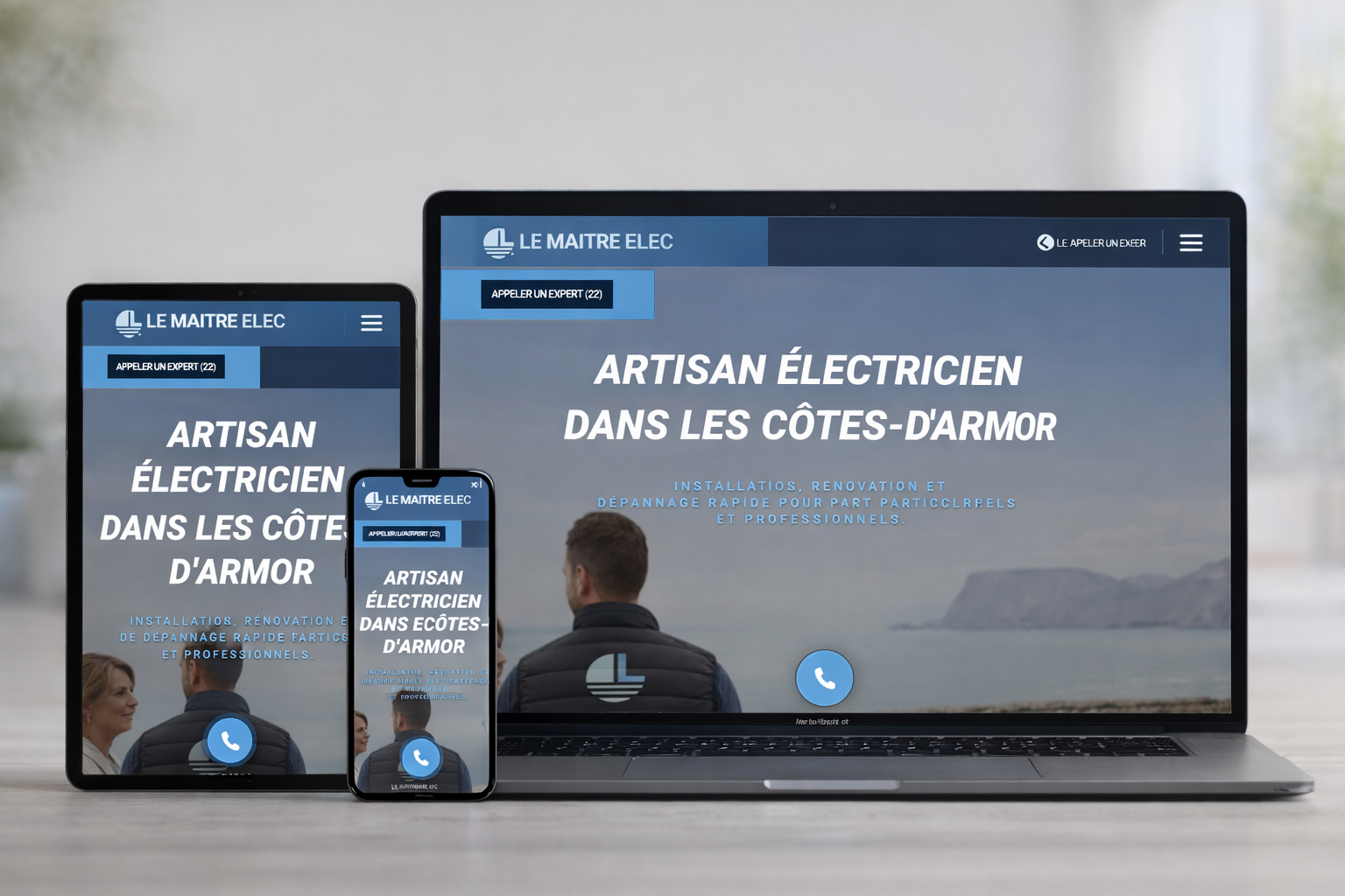 Création de site web professionnel pour artisan électricien