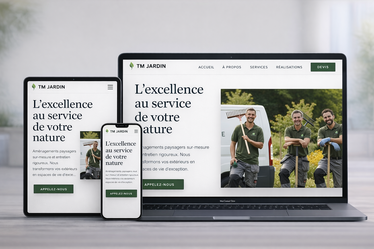 Création de site vitrine professionnel pour paysagiste